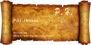 Pál Hedda névjegykártya